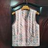 Roupas Novas Outono e Inverno para Meia-Idade e Idosos Colete para Mãe Colete Floral de Veludo para Avó Colete Jaqueta Quente Engrossado