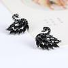 Brincos de Pérola Cisne Negro Agulha de Prata 925 Moda Estilo Ol Brincos de Animal Luxo Leve Brincos de Alta Qualidade