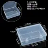 Caja de Plástico PP con Tapa abatible, Caja de Empaque Rectangular Transparente, Caja Pequeña para Materiales, Caja de Almacenamiento para Piezas y Joyería con Tapa