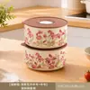Tigela para Conservar Flores Begônia Estilo Novo, Marmita de Cerâmica Grau Alimentício Segura para Micro-ondas, Tigela para Frutas, Conjunto de Louças Atacado
