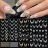 Belleza Completa Transfronteriza Nuevas Pegatinas para Uñas con Borla Brillante Dorada y Plateada Pegatinas para Uñas Francesas