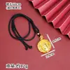 Collar Colgante Vietnamita de Moda Chapado en Oro con Diseño Tradicional de Cabeza de Buda y Llama, Estilo Palacio, Color Duradero, Joyería al por Mayor