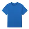 Camiseta de Algodón Peinado para Niños de Marca Moderna, Lisa, de Cuello Redondo y Manga Corta, para Primavera y Verano