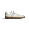 Sapatos estilo PIPG alemão para homens e mulheres, sapatos brancos de couro bovino genuíno, versáteis para primavera e verão, sola plana, casual esportivo, retrô, tênis de sola grossa