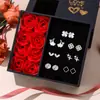 2025 Nuevos Pendientes de Semana Caja de Regalo Traje Nicho Simple Moda Joker Día de San Valentín Regalo de Cumpleaños