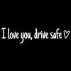 Adesivo de Espelho Drivesafe Iioveyou Adesivo de Aviso Refletivo para Direção Segura Adesivo de Porta de Carro Adesivo de Carro