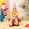 Novas Decorações de Ação de Graças Boneca Sem Rosto Duende Enfeites Festival da Colheita Girassol Bordo Boneco Rudolph