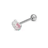 Piercing de Língua Feminino Transfronteiriço Kt Gato Língua Parafusada Unha Doce, Compacto e Fofo Margarida Borboleta Coração de Aço Inoxidável