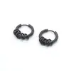Novos Brincos de Argola de Aço Inoxidável para Homens, Argolas de Orelha da Moda Ins, Brincos Completos Estilosos, Atacado em Estoque