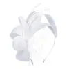 Popular Faixa de Cabeça para Noiva da Amazon Headdress de Renda e Penas Chapéu para Corridas de Cavalo Headdress de Performance para Chá da Tarde de Senhoras