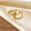 Anillo de Apertura Ajustable con Goteo de Aceite Serie Océano Nuevo Versátil Estilo Coreano Estilo Ins, Anillo Abierto Ajustable Personalizado Creativo Incrustado con Diamantes