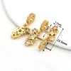 Pingente de Cobre Banhado a Ouro 14K Alta Retenção de Cor Zircônia Inlaid Borboleta Estrela Cuia Charme Acessórios para Joias Artesanais DIY D175
