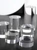 Suporte de exibição cilíndrico de acrílico, expositor de joias de alta transparência, base para cosméticos, suporte para modelos