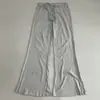 Pantalones Acampanados de Pierna Larga Frescos Color Sólido para Mujer Verano Nuevos Caídos Casuales Versátiles de Longitud hasta el Suelo Tendencia Nicho