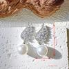 Pendientes de Zirconia con Pluma de Diamante Completo Transfronterizos Europeos y Americanos Alas de Ángel Pluma Moda de Lujo Ligero Elegantes Pendientes Elegantes