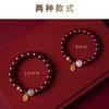 Pulsera de Cinabrio Huiya Jewelry Pulsera Este Año de Vida Cuentas de Transferencia Suerte Nafu Arena de Oro Púrpura Pulsera de Arena Imperial