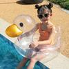 Anillo Inflable de Natación Espeso de Pato Cabeza Grande Rayado Simple para Bebé, Celebridad de Internet Pareja Shinohara, Anillo de Natación para Niños, Anillo Flotador para Axilas para Niños