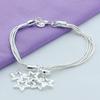 Pulsera Taiji colgante de 5 estrellas de gran venta en AliExpress, pulsera chapada en plata de moda europea y americana, joyería de estrella, regalo directo