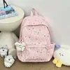 Nova Mochila Estilosa Estrela Ins para Aluna do Ensino Fundamental, Fresca e Elegante para Meninas do Ensino Médio, Grande Capacidade, Versátil e de Alto Valor