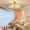 Lámpara de Techo Redonda LED de Cristal Premium Sense Perla Francesa para Sala de Estar, Comedor, Estudio, Salón de Belleza, Vestíbulo