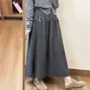 Outono Inverno 2026 Novo Estilo Coreano Ins Casual Versátil Emagrecedor Bainha Larga Cintura Alta Comprimento Médio Saia de Tricô Feminina