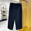 Pantalones Rectos Cortos Brillantes de Algodón Tencel para Mujer, Novedad Otoño 2026, Cintura Alta, Casual, Corte Ajustado para Mujeres Petites