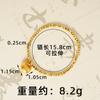 Nuevo oro arena oro roto algunos dos pulsera de la palabra suerte simple personalidad nicho pulsera de cuentas redondas cobre chapado en oro joyería de mano al por mayor