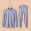 Conjunto de ropa interior térmica de otoño para hombre de la marca Source, algodón puro, fino, cálido, cuello redondo, talla grande, para mediana edad y mayores, venta al por mayor y entrega directa