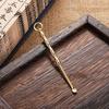 Latón Estilo Chino Retro Portátil Cuchara de Bambú para Oreja Colgante Metal Artefacto para Limpiar Orejas de Adulto Llavero Colgante de Cuchara para Orejas