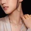 Colgante de acero inoxidable en forma de corazón Moda coreana nuevo collar de acero de titanio con corazón de melocotón Imán de doble cara amor cadena clavicular