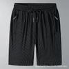 Shorts Deportivos Transpirables de Seda de Hielo para Hombre Verano Delgados Deportivos de Marca de Moda Casual Holgados de Secado Rápido Negros de Cinco Puntos