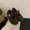 Zapatos de Piel con Suela Gruesa para Aumentar Altura para Mujer, Zapatos Birkenstock para Exteriores Estilo Nuevo 2026 Zapatos de Invierno Mary Jane para Fiesta con Algodón Polar Añadido