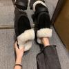Dormitorio de Estudiantes Hogar Zapatos de Algodón Cálidos de Suela Blanda 2025 Otoño e Invierno Nuevo Uso Exterior Pantuflas de Algodón Antideslizantes de Suela Gruesa para Mujer