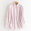 [Selección Premium] Camisa de Media Botonadura Fácil de Cuidar Sin Planchar para Mujer, Nuevo Estilo de Principios de Otoño, Corte Holgado, Chaqueta Camisa de Manga Larga
