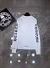 24SS CH letra collar estampado flor brazo manga larga camiseta amantes transfronterizo exclusivo