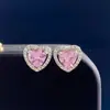 Aretes de moda para mujer, temperamento amoroso, para el trabajo, exquisitos, simples, estilo Ins, rosa dulce, amarillo, con forma de corazón, joyería para orejas
