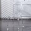 Cadeira de Banquete Transparente Acrílico Cristal Hotel Casamento Simples Napoleão Exterior Bambu Plástico Cadeira de Banquete