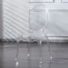 Silla de Plástico Transparente de Sección de Bambú para Salón de Banquetes Hotel Boda Simple Napoleón Exterior Acrílico de Cristal Silla de Banquete