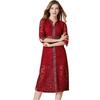 Nuevo Vestido Cheongsam Mejorado Ligeramente Gordito Primavera y Otoño Nuevo Estilo Chino Festivo Combinable Cintura Elástica Talla Grande