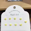 Manicura de Resina Corazón Estéreo Rosa Joyería para Uñas DIY Pendientes Funda para Teléfono Móvil Accesorios Portátiles para Uñas