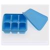Molde de hielo de silicona de seis agujeros cuadrado de gran capacidad con cubierta suave autónoma para evitar que entren materias extrañas en materiales domésticos de calidad alimentaria.