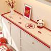 Alfombrilla para Mesa de Aparador de Año Nuevo Mantel Festivo Rojo Mesa de TV 2025 Alfombrilla Protectora para Mesa de Gabinete de Zapatos Alfombrilla Anti-Suciedad