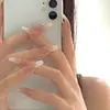 Uñas postizas hechas a mano, 10 piezas, diseño ojo de gato, aspecto de alta gama, estilo nuevo, populares en TikTok y removibles