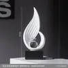 Nuevos Adornos Forma de Pluma Estilo Chino Serie de Cuerda Gabinete de Vino de Alta Gama Mueble de TV para Sala de Estar Decoraciones de Oficina