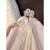 Pijama Doce e Suave na Cor de Damasco com Mangas Bufantes para Mulheres, Estilo Verão, Amigo da Pele, Conjunto de Roupa para Casa com Mangas Curtas e Amarração que Pode Ser Usado Fora