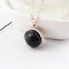 Pingente de Bola de Aromaterapia de Vidro Sem Tampa Colar de Perfume Esférico Corrente de Clavícula Simples e Fashion