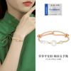 Pulsera de Hebilla de Seguridad de Plata de Ley S925 con Jade Hetian Estilo Otoño e Invierno para Mujer, Joyería de Nicho Tejida a Mano DIY de Moda China al por Mayor
