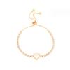 Pulsera de corazón de durazno, nueva y moderna, europea y americana, joyería de moda, amor, circón, aleación simple, diamante, pulsera para mujer
