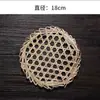Esterilla de bambú tejida a mano presentación de platos emplatado sartén antiadherente da de bambú espátula pequeña de bambú red de cocción al vapor rejilla hexagonal da de bambú