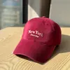 Estilo Novo Primavera e Verão Chapéu de Beisebol de Algodão Puro Macio com Aba Larga e Letras, Chapéu de Bico de Pato Masculino com Aba Larga, Chapéu Versátil Casual para Proteção Solar